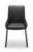 Soho Dining Chair (2 Per Box) - Antique Black Faux Leather & Thin Frame Dining Chairs Julian Bowen V2 