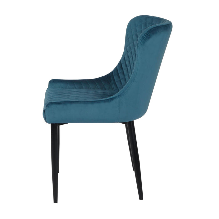 Talia Velvet Chair Blue Dining Chair Home Centre Direct 