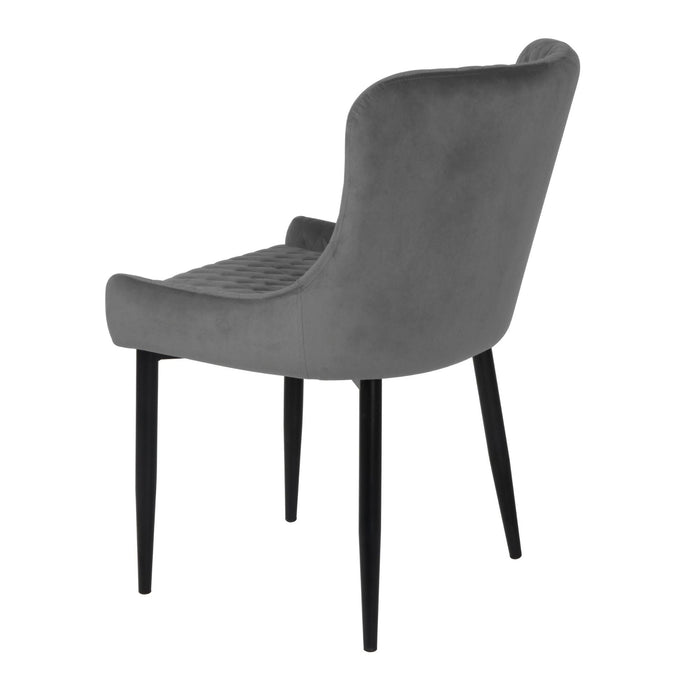 Talia Velvet Chair Grey Dining Chair Gannon 