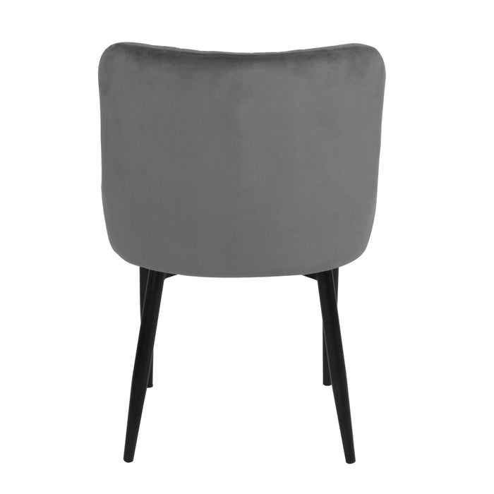 Talia Velvet Chair Grey Dining Chair Gannon 