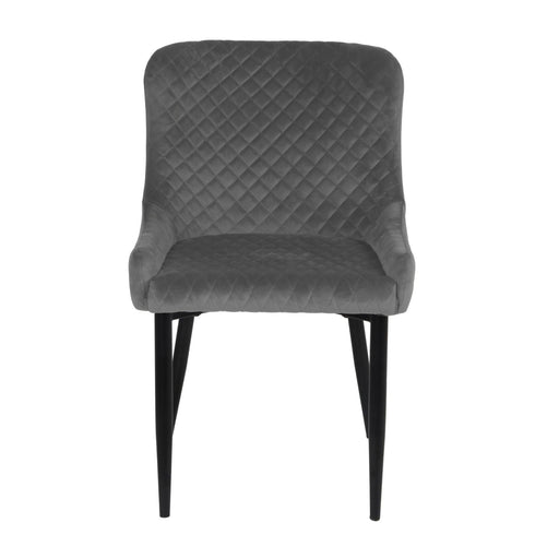 Talia Velvet Chair Grey Dining Chair Gannon 