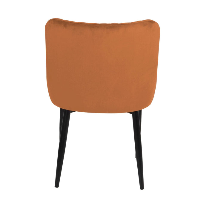 Talia Velvet Chair Orange Dining Chair Gannon 