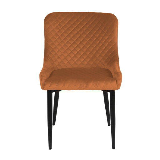 Talia Velvet Chair Orange Dining Chair Gannon 