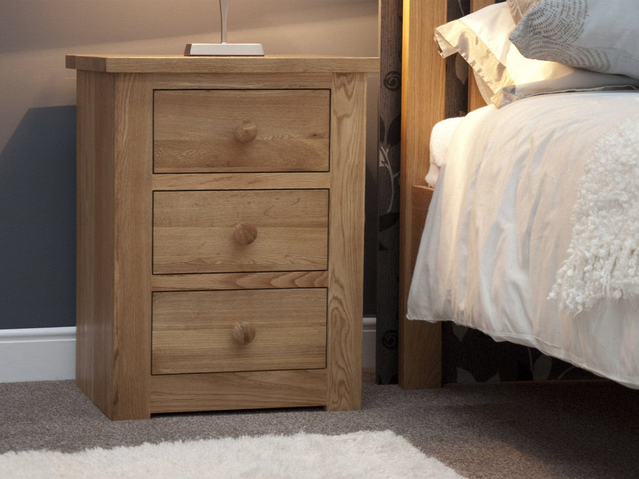 Torino 3 Drawer Narrow Bedside Cabinet Bedside Cabinet GBH 