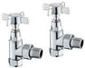 Traditional Angled Radiator Valve Set Chrome Supplier 141 