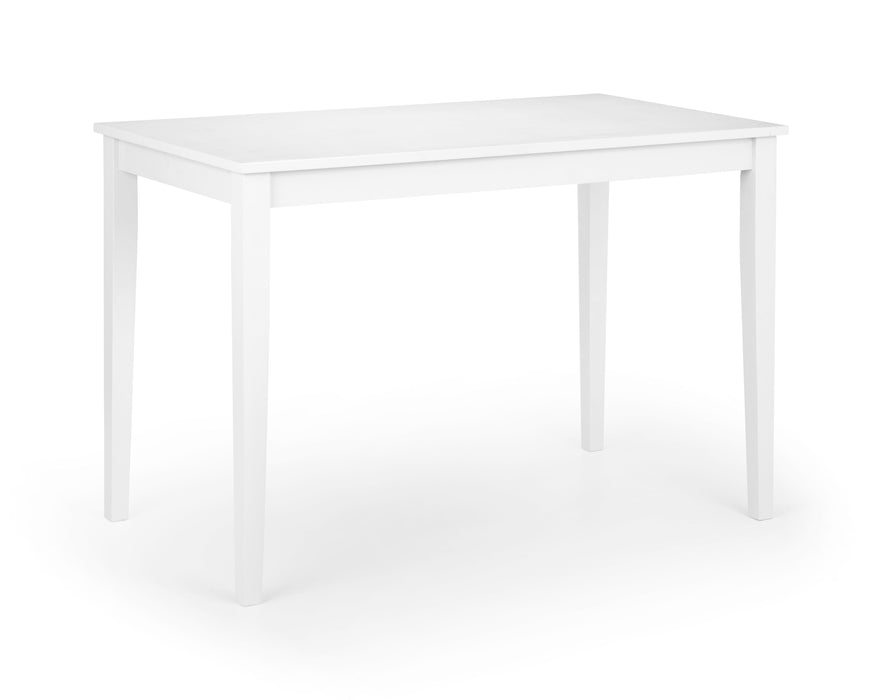 Taku Dining Table - Satin White Dining Tables Julian Bowen V2 