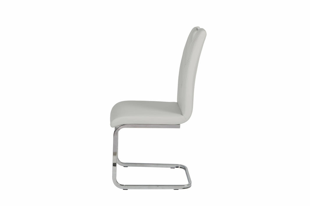 Vicenza Chair Light Grey PU Dining Chair Gannon 