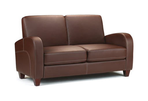 Vivo 2 Seater Sofa In Chestnut Faux Leather Sofas Julian Bowen V2 