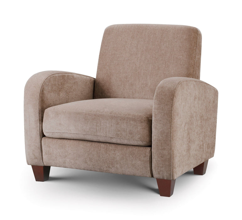 Vivo Chair In Mink Chenille Fabric Chairs Julian Bowen V2 