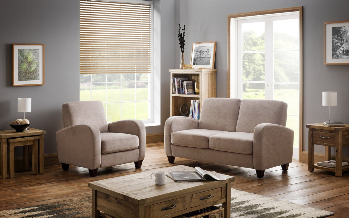 Vivo 2 Seater Sofa In Mink Chenille Sofas Julian Bowen V2 