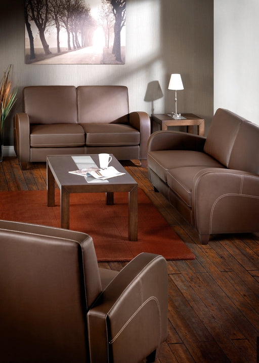 Vivo 2 Seater Sofa In Chestnut Faux Leather Sofas Julian Bowen V2 