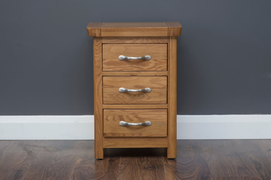 Manhattan Oak 3 Drawer Bedside Cabinet Bedside Cabinet HB 