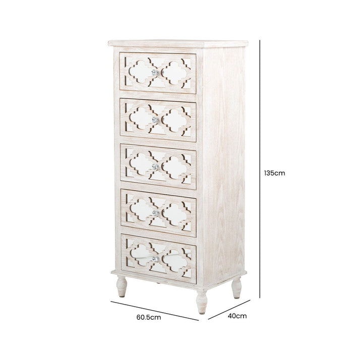 Hampton Beach 5 Drawer Tall Chest Chest of Drawers CIMC 