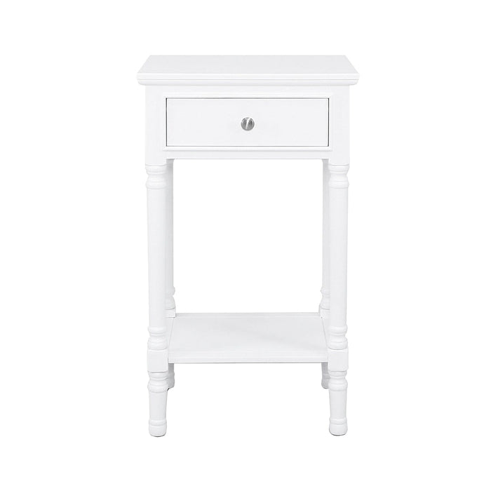 Value Delta White 1 Drawer Telephone Table Side Table CIMC 