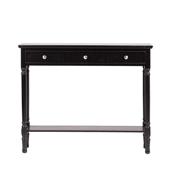 Value Medium Black Delta 3 Drawer Console Table Console Table CIMC 