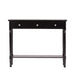 Value Medium Black Delta 3 Drawer Console Table Console Table CIMC 