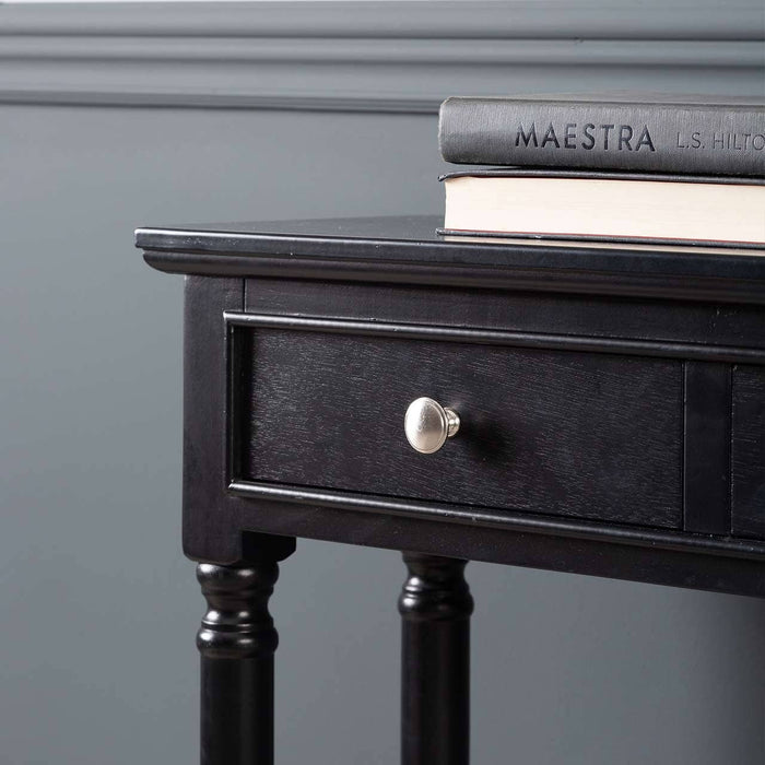 Value Medium Black Delta 3 Drawer Console Table Console Table CIMC 