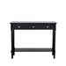 Value Medium Black Delta 3 Drawer Console Table Console Table CIMC 