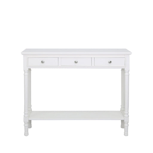 Value Medium White Delta 3 Drawer Console Table Console Table CIMC 