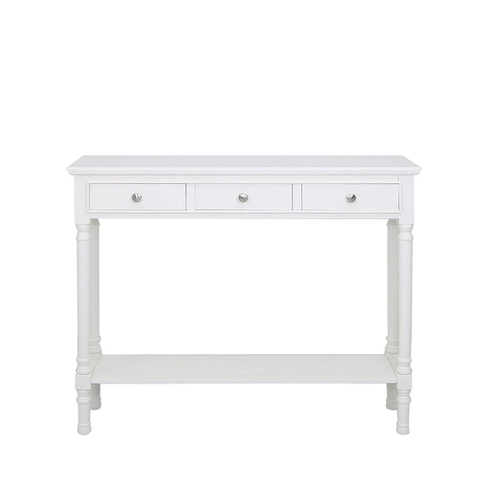 Value Medium White Delta 3 Drawer Console Table Console Table CIMC 