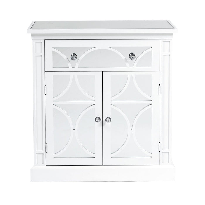 Torino White Metal Frame and 1 Drawer 2 Door Wood Sideboard Cabinet Sideboard CIMC 