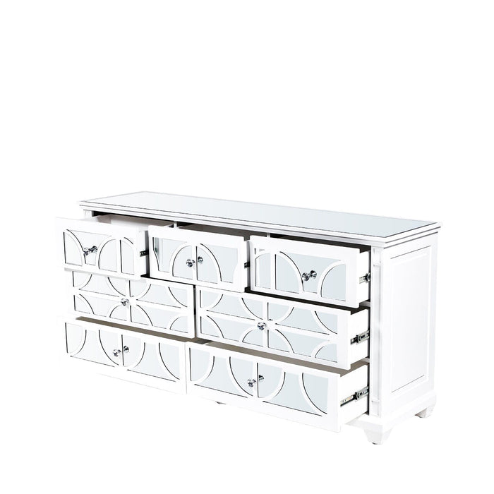 Torino White Wood 7 Drawer Chest Chest of Drawers CIMC 