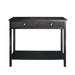 Lindon Black Wood 2 Drawer Console Table Console Table CIMC 