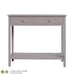 Lindon Summer Grey Wood 2 Drawer Console Table Console Table CIMC 