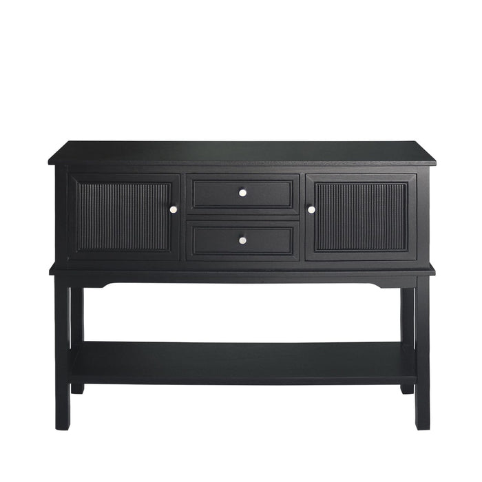 Lindon Black Wood 2 Drawer and 2 Door Sideboard Sideboards CIMC 