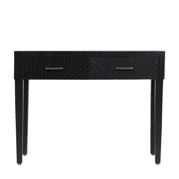 Solano 2 Drawer Console Table Black - KD Legs Console Tables CIMC 