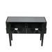 Elon 2 Drawer Console Table Black with SM Mirror Console Table CIMC 