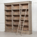 Large Rustic Wooden Bookcase With Ladder Bookcase Maison Repro 