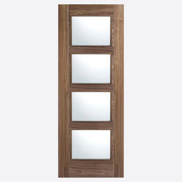 Walnut Vancouver Glazed 4L Internal Doors Home Centre Direct 