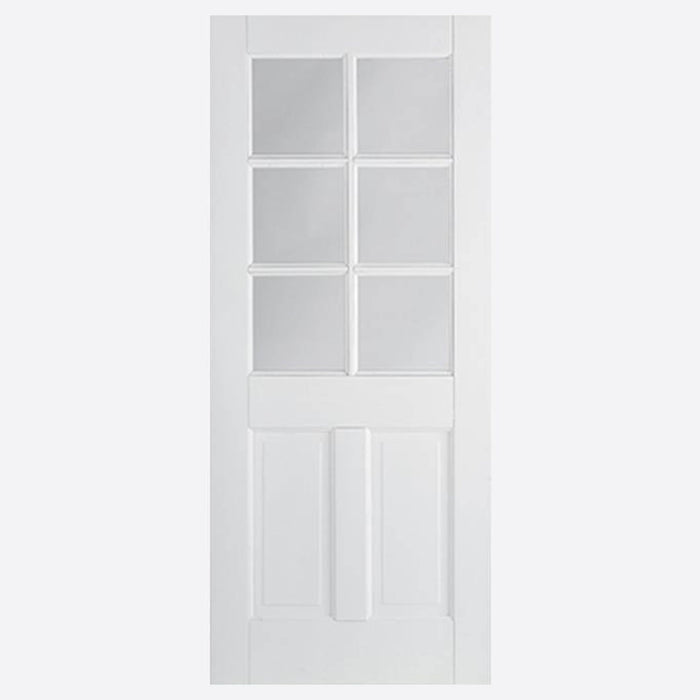 White Canterbury 2 Panel Door Glazed 6L Internal Doors Home Centre Direct 