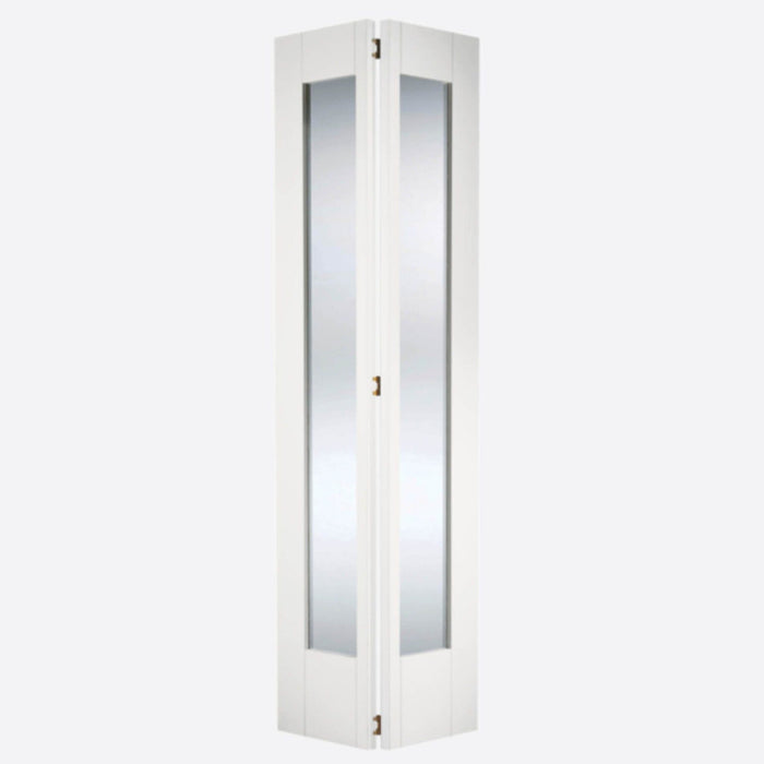 White Shaker Glazed 1L Bi-Fold Internal Doors Home Centre Direct 