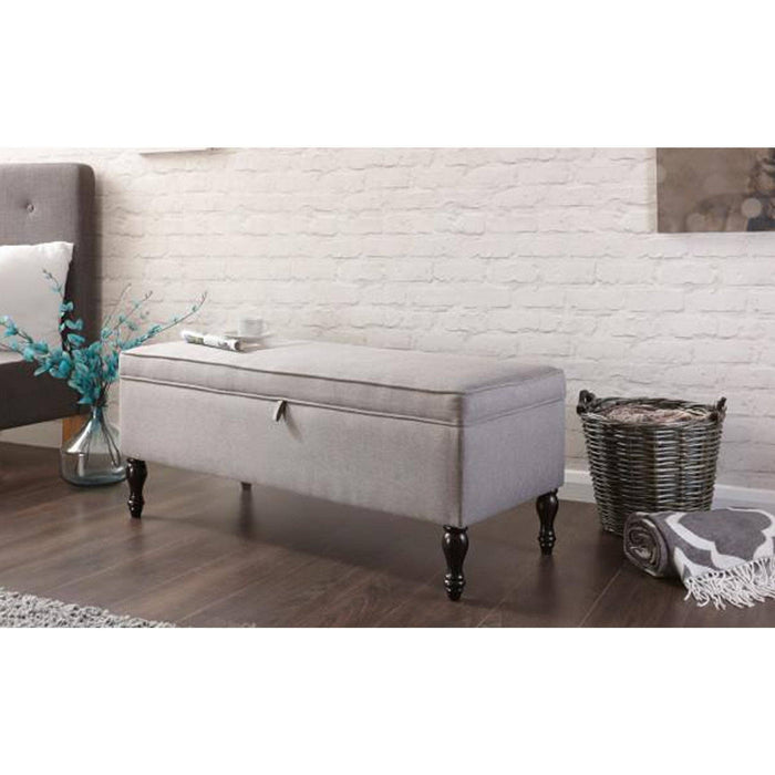 Windsor Cushioned Ottoman Grey Hopsack Storage Ottoman GW 