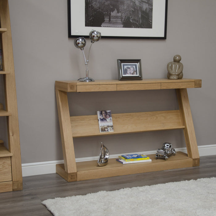 Z Wide Console with Shelf Console Tables GBH 