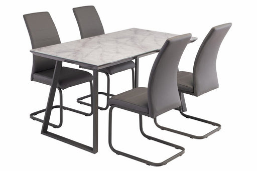 Alford 1.4m DINING TABLE - GREY MARBLE (GREY LEG) Dining Table supplier 120 