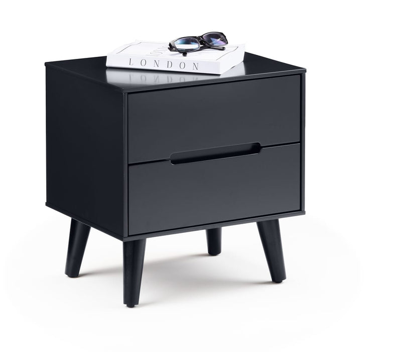 Alicia 2 Drawer Bedside - Anthracite Bedside Tables Julian Bowen V2 