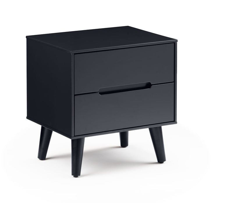 Alicia 2 Drawer Bedside - Anthracite Bedside Tables Julian Bowen V2 