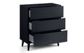 Alicia 3 Drawer Chest - Anthracite Chest of Drawers Julian Bowen V2 