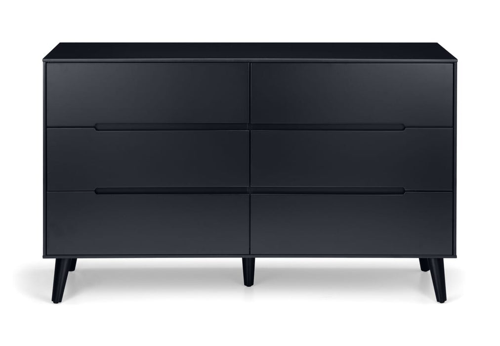 Alicia 6 Drawer Wide Chest - Anthracite Chest of Drawers Julian Bowen V2 