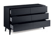 Alicia 6 Drawer Wide Chest - Anthracite Chest of Drawers Julian Bowen V2 