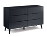 Alicia 6 Drawer Wide Chest - Anthracite Chest of Drawers Julian Bowen V2 