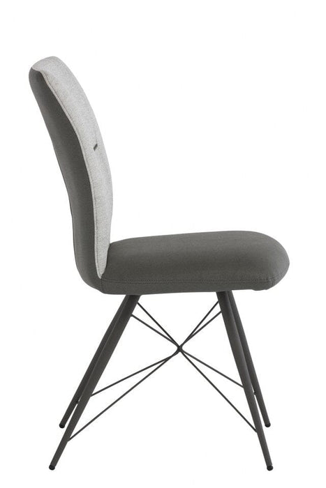 OMAHA DINING CHAIR - LIGHT GREY FABRIC/PU Dining Chair supplier 120 