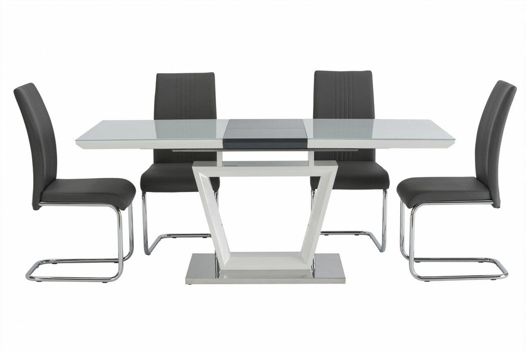 DENVER 1.4m (+0.4m) EXT DINING TABLE GREY INSERT Extending Dining Table supplier 120 