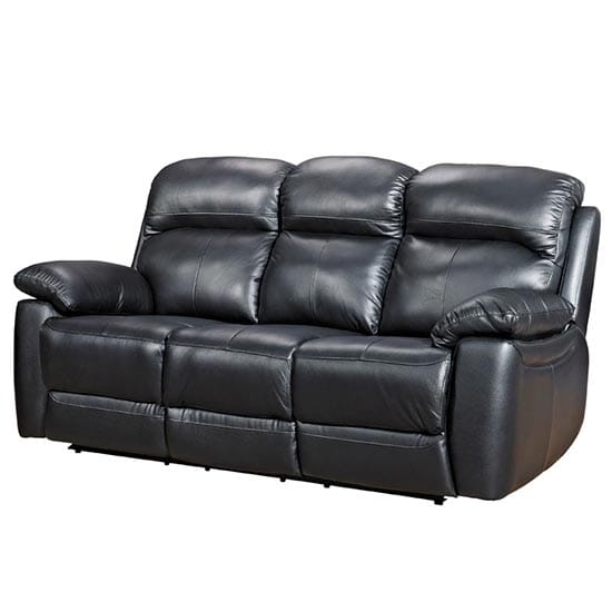 Aston 3 Seater Recliner Sofa FP Black 