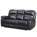 Aston 3 Seater Recliner Sofa FP Black 