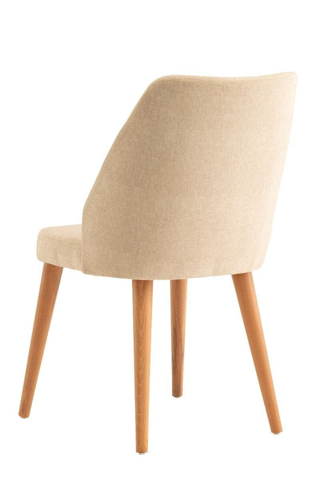 Hazal Chair - Beige/Walnut (Set of 2) Accent Chair Derrys 