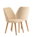 Hazal Chair - Beige/Walnut (Set of 2) Accent Chair Derrys 